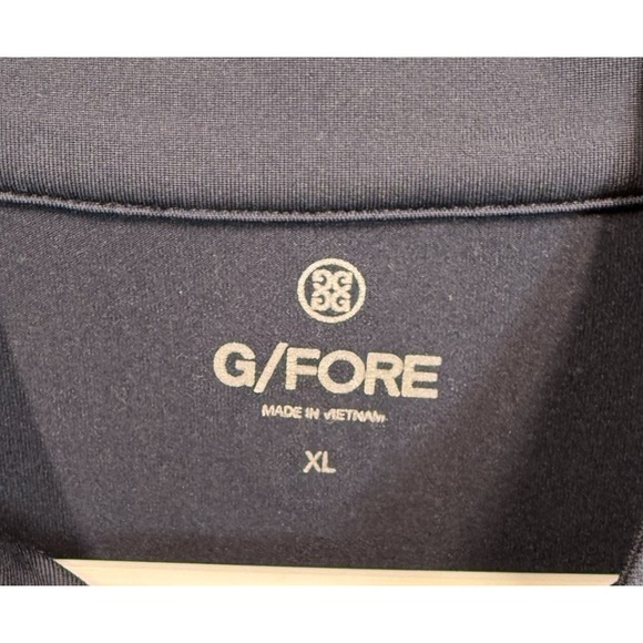 G Fore Mens L Navy 1/4 Zip Pullover Striped Golf Performance‎ Park MGM Las Vegas - Picture 2 of 7